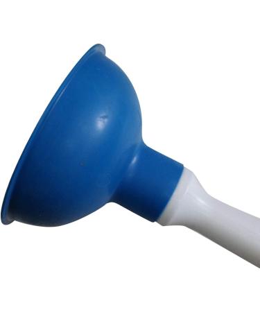 Coralpearl 4 Inch Hand Drain Plunger with 9 Inch Handle - Small Force Pump Cleaner for Kitchen Sink, Bathroom, Toilet, Shower, Tub - Blue - Buy Online on GoSupps.com