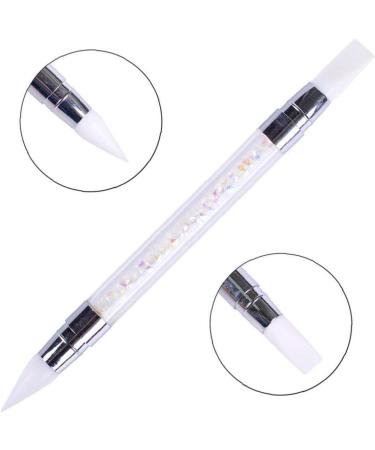 TOSSPER Nail Art Brush & Glitter Picker Pen - Double-Headed Silicone Rhinestone Tool for DIY Manicure & UV Gel Applications - International Shipping Available - Buy Online on GoSupps.com