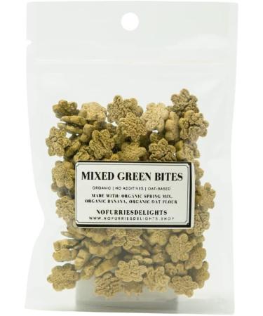 No Furries Delights Treats 100% All Natural Mini Bites for Rabbit Hamster Guinea Pig Chinchilla Pet Rat Mice Gerbil Bird Healthy Enrichment Bonding Rewarding Training (Mixed Green Bites 50g) - Buy Online on GoSupps.com