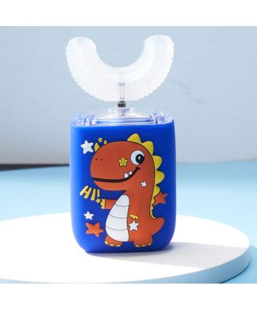 Kids Dinosaur U-Shaped Electric Toothbrush | Rechargeable & Automatic with 6 Cleaning Modes | Waterproof & Timer | Ages 2-7 | Orange - Buy Online on GoSupps.com