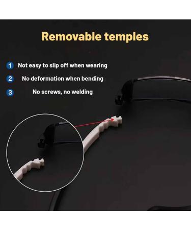 SWIDEN Rimless Bifocal Reading Glasses | Blue Light Blocking Ultralight TR90 Eyeglasses for Men & Women - 4.0X Black - Buy Online on GoSupps.com