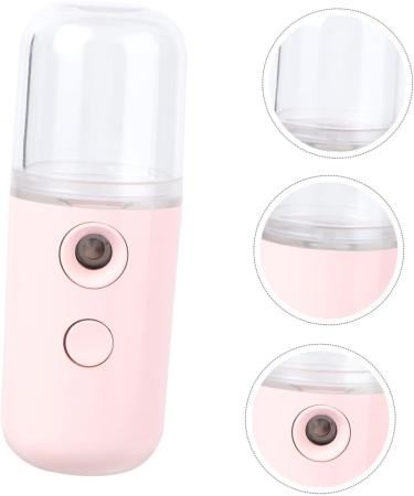 BIUDECO 1pc Portable Humidifier Face Mist Sprayer Machine Facial Steamer Plastic Student Usb Small Fan Pink 14.5X4CM Pink - Buy Online on GoSupps.com