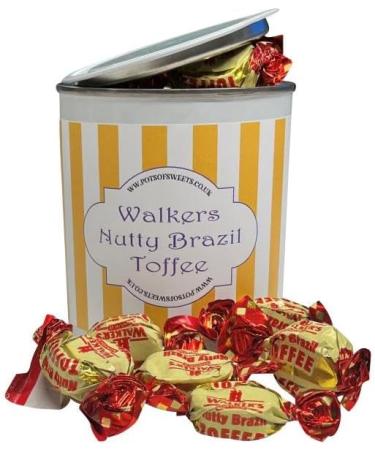 250g Nutty Brazil Toffee Tin - Walkers Individually Wrapped Toffees - Buy Online on GoSupps.com