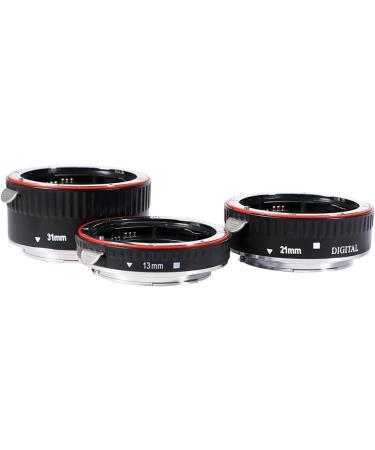 INSEESI Auto Focus Macro Extension Tube for Canon EOS Cameras - Compatible with Rebel t6, t6i, 80d, t7i, 5d Mark iv, 6d Mark ii - Black/Red - Buy Online on GoSupps.com