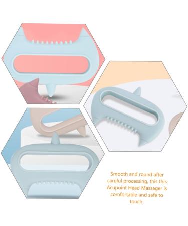 Beaupretty 4-Piece Acupuncture Massage Device Set | Comfortable Hand & Head Massager | Silicone Manual Massage Tool & Peeling Brush for Relaxation - Buy Online on GoSupps.com