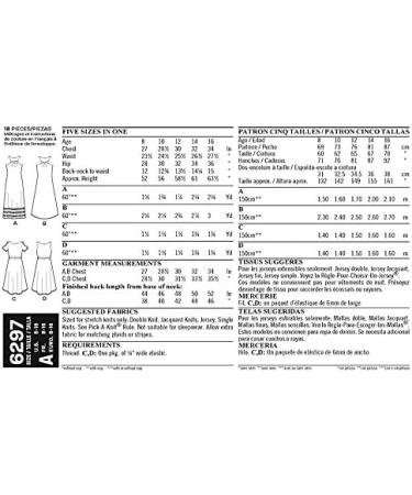Simplicity New Look 6297 Girls' Knit Dress Pattern - Sizes A (8-16) - Buy Online on GoSupps.com