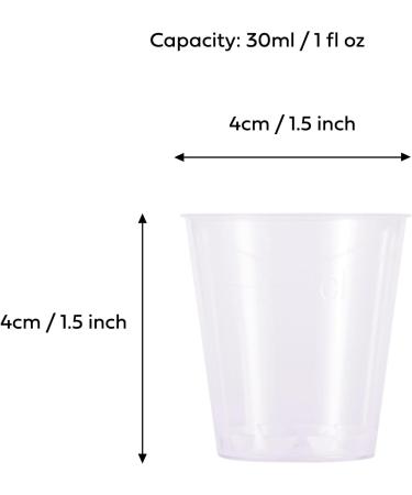 500 Pack 1oz Crystal Clear Plastic Shot Glasses - Reusable Mini Shot Cups for Parties & Events - Buy Online on GoSupps.com