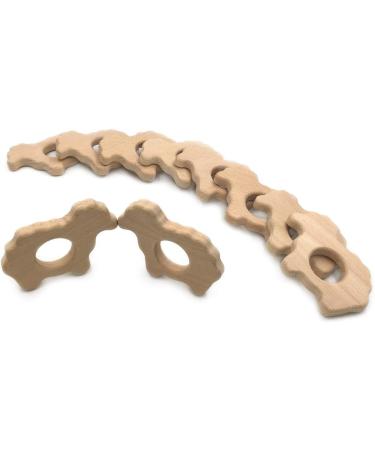 Wendysun 2pcs Cute Cartoon Sheep Wood Teether for Babies - Natural Beech Teething Toy - Buy Online on GoSupps.com