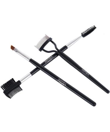 Impora London Eyebrow and Eyelash Makeup Tools - Shape, Groom, Define - Angled Liner Brush Spoolie for Lash and Brows - Buy Online on GoSupps.com
