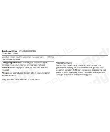 Haya Labs Cranberry 800mg 30tabl - Buy Online on GoSupps.com