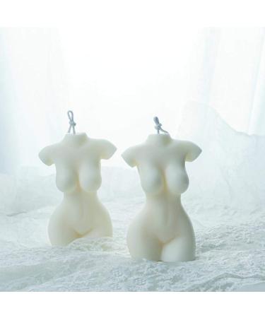 Vegan Soy Wax Scented Candle - Female Torso Design for Relaxation | Milky Candle by Boxwizard - Buy Online on GoSupps.com
