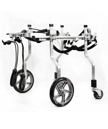 Dog Wheelchair for Hind Legs Lightweight Pet Exercise Wheels for Handicapped Dog Rehabilitation Cart 4 Wheels Adjustable Assisted Walk Car Easy Assemble for Weight 2-5.5Pounds XX - Small
