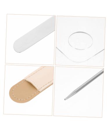 Buy 1 Set Cosmetic Mixing Palette & Tools - Foundation Mixing Tray & Spatula (17.5x15cm) - International Shipping Available - Buy Online on GoSupps.com