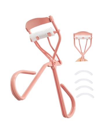 Eyelash Curlers with Comb Pink Eyelash Curler with Built in Comb Get a Lash Lift in Seconds Durable Carbon Steel Body with Comfort Grip