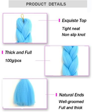 Traziewell Hair Extension Fashion Braiding Hair Extensions for Women Pre Stretched High Temperature Fiber Synthetic Hair Pieces for DIY Cosplay 1907 - Buy Online on GoSupps.com