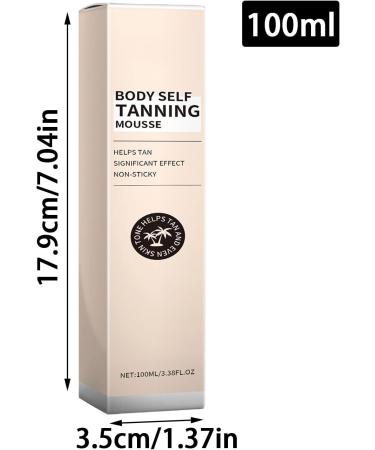 Sunless Tanning Mousse | 100ml Nourishing Tanning Mousse for Skin For Women and Men Outdoors Holidays Beach Wedding Evening Date - Buy Online on GoSupps.com