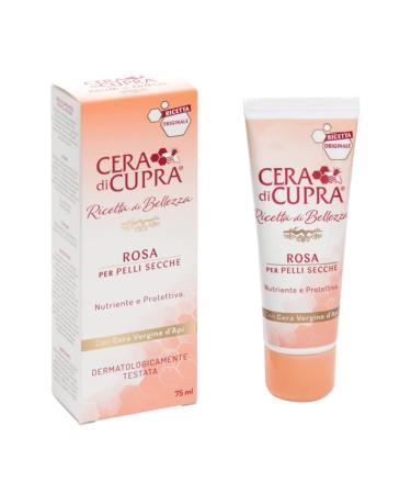 Cera di Cupra"Rosa per Pelli Secche" Cream for Dry Skin Anti-age Formula - 2.5 Fluid Ounces (75ml) Tube Italian Import