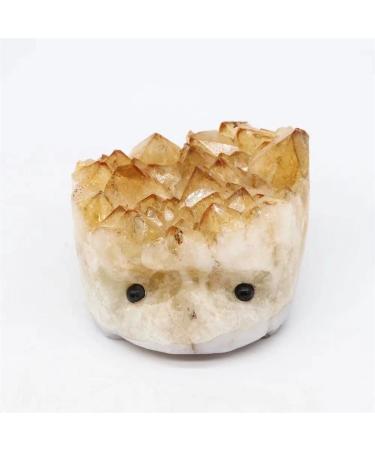 1pc Spiritual Natural Big Sized Citrine Specimen Hedgehog 60mm-70mm Beautiful Natural Crystal Stone ERTEYIN