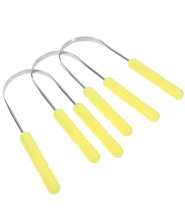 Premium Stainless Steel Tongue Scraper Set - 3 Reusable Tongue Cleaners for Adults | Effective Oral Care & Fresh Breath Solutions - Buy Online on GoSupps.com