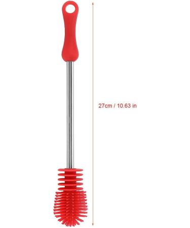 Bottle Brush Food Grade Silicone Narrow Mouth Bottle Brush Kitchen Cleaner House Washing Tools with Non-Slip Handle - Buy Online on GoSupps.com