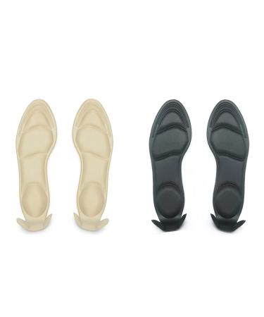 2 Pair Shoe Insoles Heel Inserts for Women Plantillas para Zapatos De Mujer Very Suitable for Loose Shoes Metatarsal Pain Arch Pain Heel Pain and Heel Spur (Female 4.5-9.5)