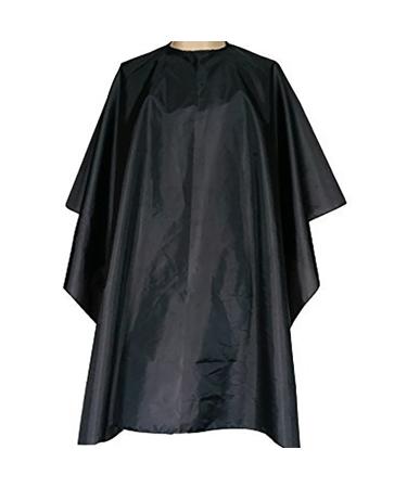 Magiczone Professional Hairdressing Salon Nylon Cape with Closure Snap,Barber Styling Cape,Unisex Black Hair Cutting Cape - 59" x 51" Pack of 1
