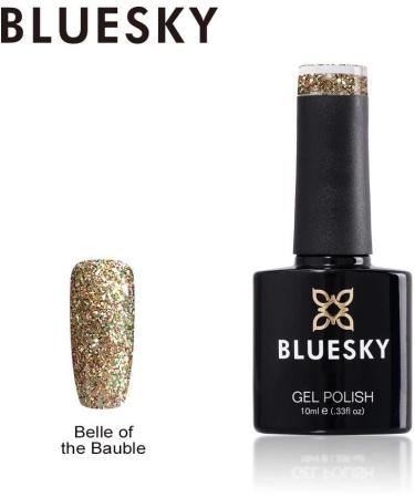 Bluesky Gel Nail Polish BELLE OF THE BAUBLE Christmas Multi Coloured Silver Glitter and Gold GLITTER Nail UV LED Soak Off - Buy Online on GoSupps.com