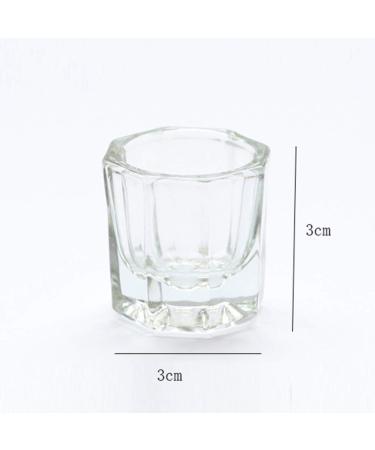 Solustre 2-Piece Dappen Dish Set - Glass Crystal Shell Nail Art Tools for Acrylic Liquid & Powder Manicure Care - Buy Online on GoSupps.com