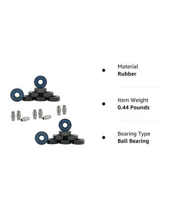 Hockey Bearings ABEC 9  7  5 Inline Roller Speed Package 16 Bearings and 8 Spacers Kit (ABEC 7 - Blue) ABEC 7 - Blue Blue 16 - Buy Online on GoSupps.com