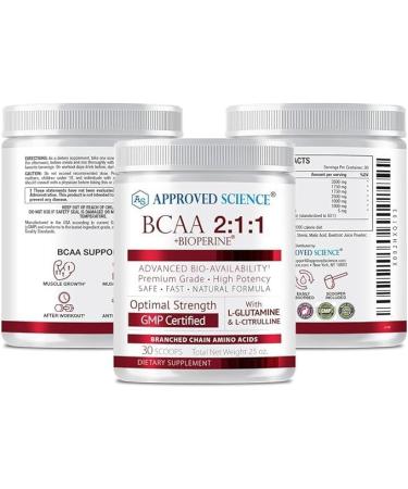 Buy Approved Science BCAA Powder - 2:1:1 Ratio 3500 mg L-Leucine Vegan Fruit Punch Flavor 30 Servings - Boost Endurance & Prevent Burnout - International Shipping Available - Buy Online on GoSupps.com