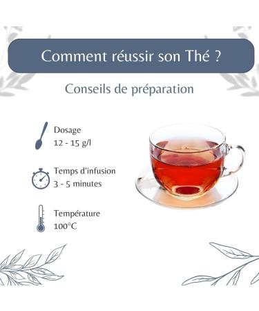 Th Noir Earl Grey Bio - Th Vegan en Vrac 100% Naturel Sans OGM - Agriculture Biologique - Conditionn en France - Sachet 200 gr (100 Tasses) 200gr (100 tasses) - Buy Online on GoSupps.com