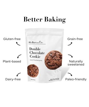 Stellar Eats Double Chocolate Cookie Baking Mix - 10.2 oz - Grain Free, Gluten Free, Dairy Free, Plant Based, Paleo Friendly - Buy Online on GoSupps.com