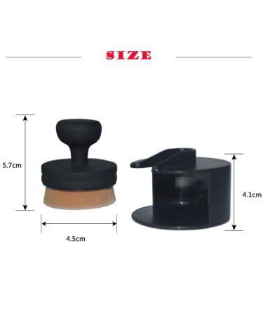 Circle Flat Foundation Makeup Brush - Liquid Foundation & Concealer Brush with Cleansing Egg | Advanced Synthetic Hair Angled Design for Flawless Application - Buy Online on GoSupps.com
