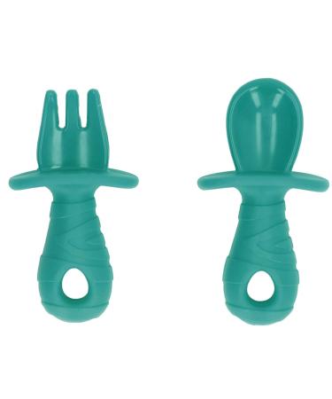 Soft Silicone LED Chewing Spoon | Baby Anxiety Relief Fork - Green | Safe & Effective International Shipping - Buy Online on GoSupps.com