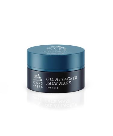 Oars + Alps Oil Attacker Face Mask Skin Care  Facial Cleanser Infused with Kaolin Clay and Niacinamide  TSA Friendly  2 Oz