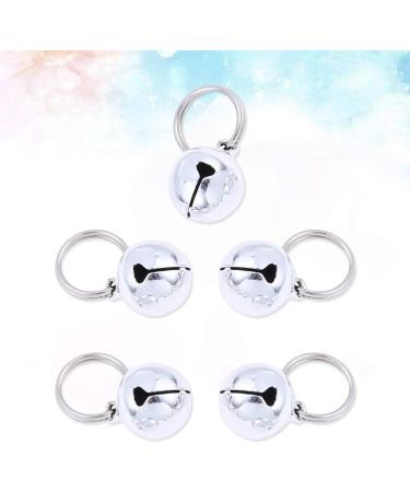 POPETPOP 5pcs Dog Cat Bells Dog Charm Bells with Key Rings Save Birds Wildlife for Collars Necklace Pendant Accessories - Buy Online on GoSupps.com