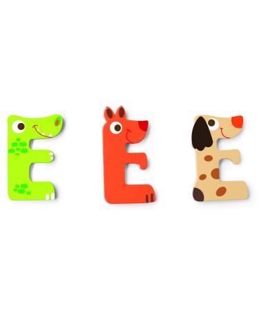 Scratch wooden letter e