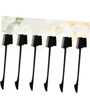 FRCOLOR Portable Brush eyebrow Control Hair Brush Comb Dual-Comb Brush Brows Lashes Salon Comb Hair Teasing Brush angled brow brush hair teasing comb Brow Comb combination eyelash Comb Size 1 Black - Buy Online on GoSupps.com