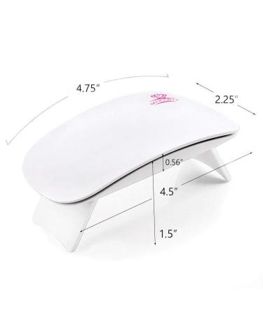 Makartt 6W LED Nail Dryer Curing Lamp USB Portable for Gel Nails - White C-01 Mini Nail Lamp - Buy Online on GoSupps.com