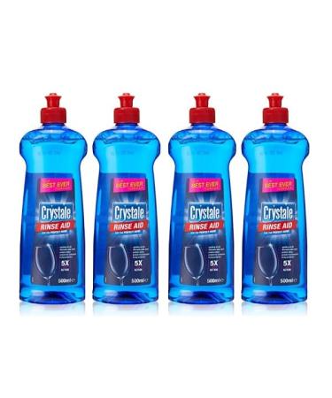 4 x 500ml Dishwasher Rinse Aid Blue