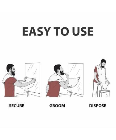 ELISEHIRI Beard Bib Apron for Men - Waterproof Beard Catcher with Comb & Scissors | Perfect for Shaving & Grooming - Buy Online on GoSupps.com