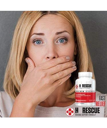 H Rescue Immune Support Formula with Lysine, Zinc, Vitamin C, Oregano Oil - 120 Caps - Buy Online on GoSupps.com