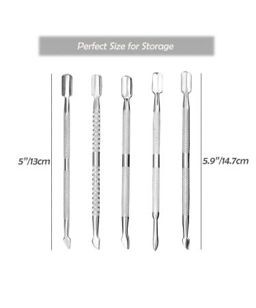 10Pcs Stainless Steel Cuticle Pusher & Cutter Set - Professional Nail Care Tools for Manicure & Pedicure - Buy Online on GoSupps.com