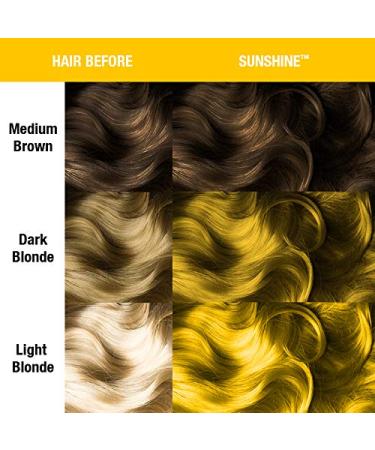 Manic Panic Sunshine Classic Creme - Vegan & Cruelty Free Yellow Semi-Permanent Hair Dye (2 x 118ml) | Brighten Your Look! - Buy Online on GoSupps.com