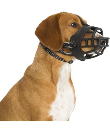 Trixie Muzzle Flex Silicone Muzzle - Black ML | Comfortable & Safe Dog Muzzles for International Shipping - Buy Online on GoSupps.com