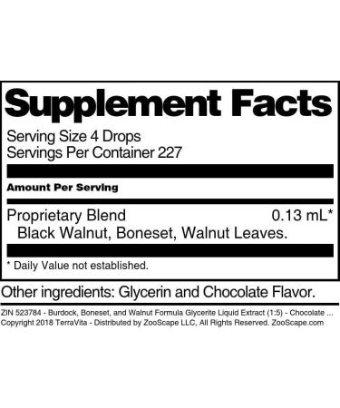 Terravita Detox Support Glycerite Liquid Extract - Chocolate Flavor (1 oz) | Boost Your Wellness | International Shipping Available - Buy Online on GoSupps.com