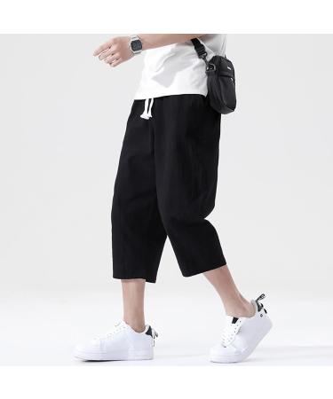 CEWIFO Men's Cotton Shorts - Solid Color Training & Cargo Pants | Black 5XL Sports Wear - Buy Online on GoSupps.com