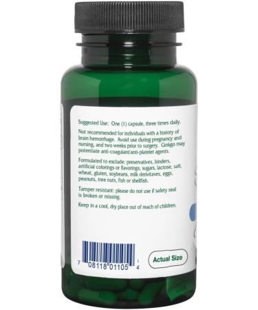 Vitanica Ginkgo Biloba Extract Supports Circulation and Cognitive Health Standardized to 24% Flavone Glycosides 6% Terpene Lactones Vegan Non-GMO Gluten Free 90 Capsules (Ginkgo Pro Logo) - Buy Online on GoSupps.com