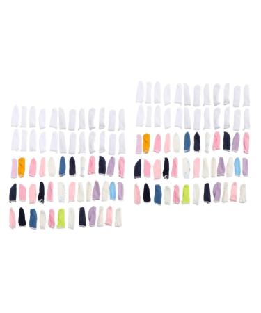 FRCOLOR 200 Pcs Pure Cotton Cots Splint Breathable Assorted Colorx2pcs 6.6x2.3x0.1cmx2pcs