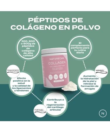 Naturecan Collagen Peptides Powder Unsweetened 48 Servings 600g 600 grams - Buy Online on GoSupps.com